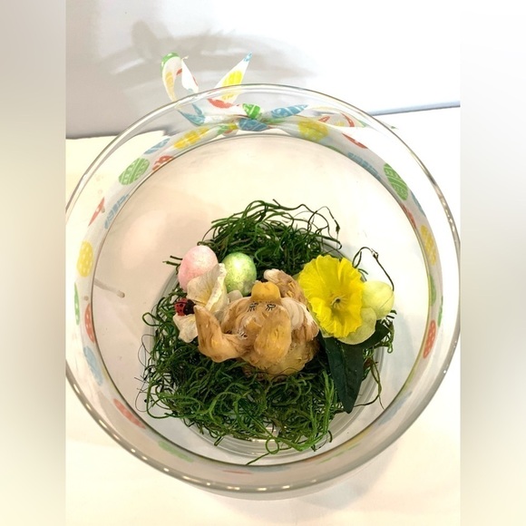 OOAK Easter Bunny Glass Spring Decor - Picture 4 of 5